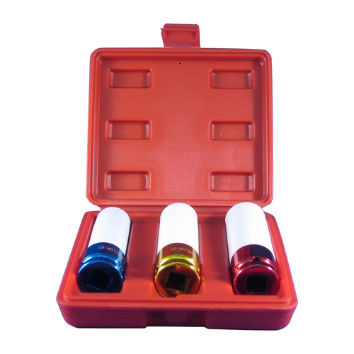 FIT TOOLS 3 PCS 1/2" 17 19 21mm CR-MO Protective Wheel Deep Socket Set