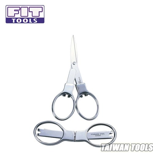 FIT TOOLS Mini Safety Stainless Steel Folding Scissor