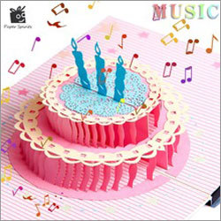3D Pop UP Origami Musical Greeting Cards