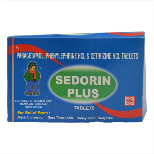 Sedorin Plus Tablets (Paracetamol+ Phenylephrine Hcl+ Cetirizine Hcl) General Drugs