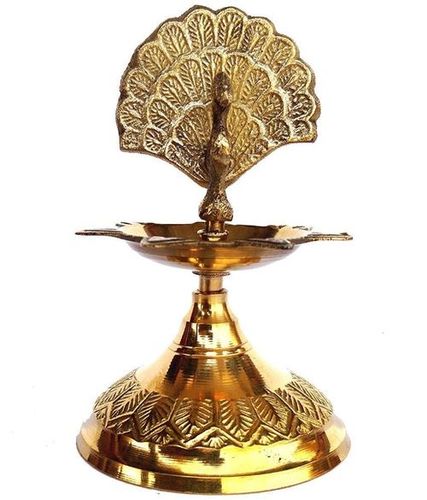 Brass Hindu Puja Aarti oil lamp Brass Puja Deepk and diwali puja Aarti