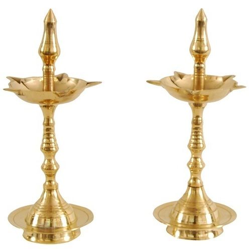 Brass Samai Oil Lamp Deepak Diya Pair