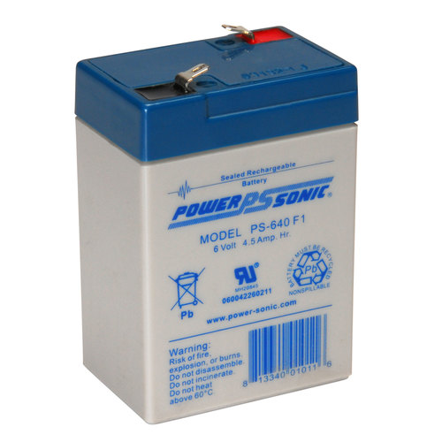 Powersonic 6V, 4AH Sealed Lead Acid Battery