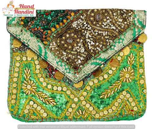 Beautiful Hand Embroidered Vintage Banjara Clutch