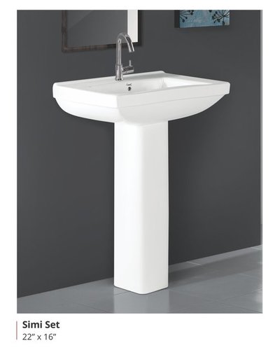 White Simi Pedestal Basin