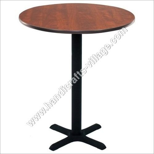 Metal Dining Furniture Table With Wooden