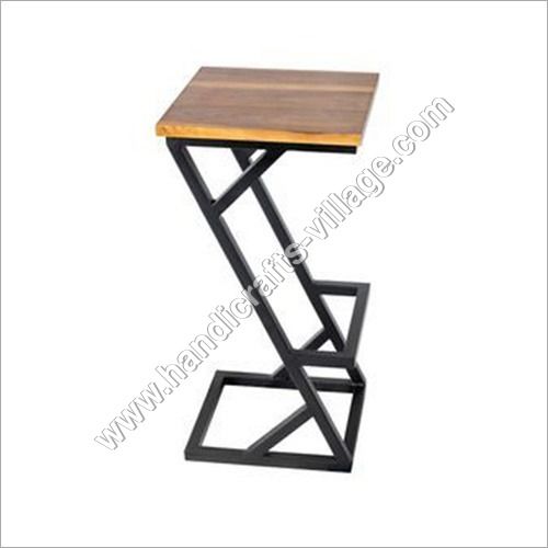 Polished Iron Bar Stool