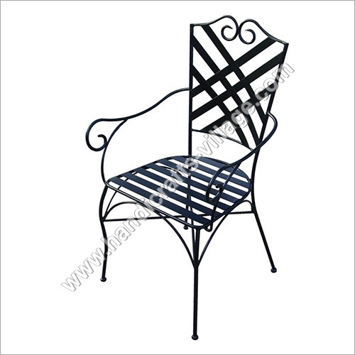 Metal Outdoor Chair With Armrest