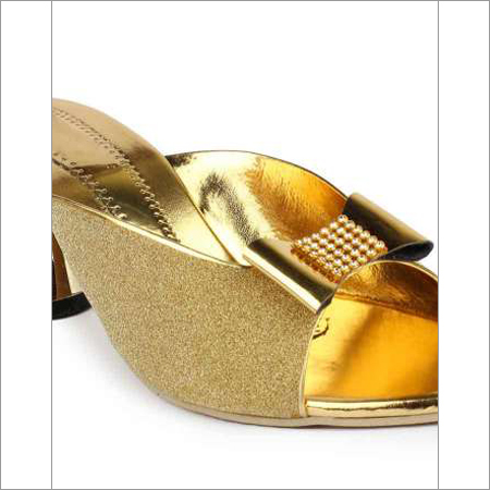 Yellow Ladies Party Wear Sandals