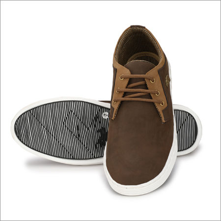 Brown Mens Modern Canvas Shoes