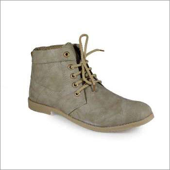 Grey Men High Ankle Casual Boot