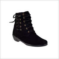 Women High Ankle Black Boots