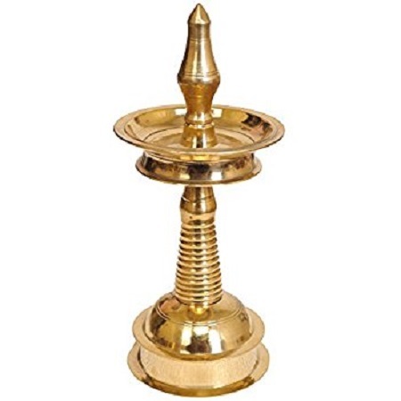 Puja Lamp From Kerala Bronze