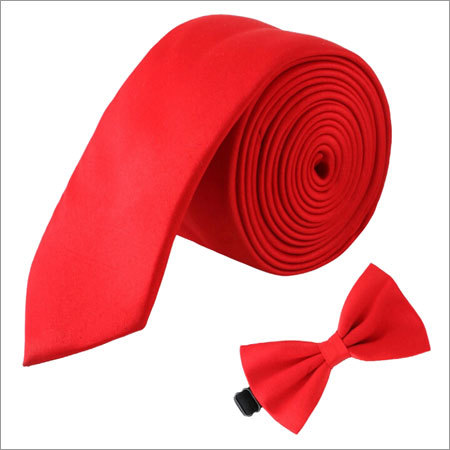 Red Polyester Satin Tie