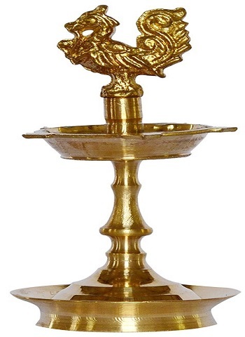 Brass Peacock Kerala Oil Lamp
