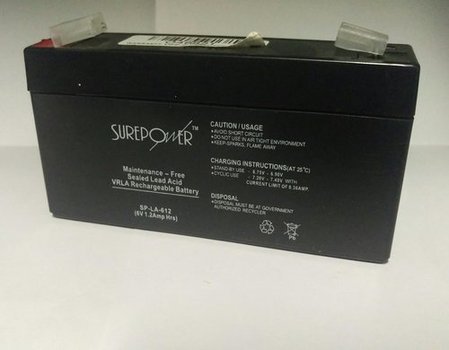 Surepower 6V, 1.2Ah Sealed Lead Acid Battery