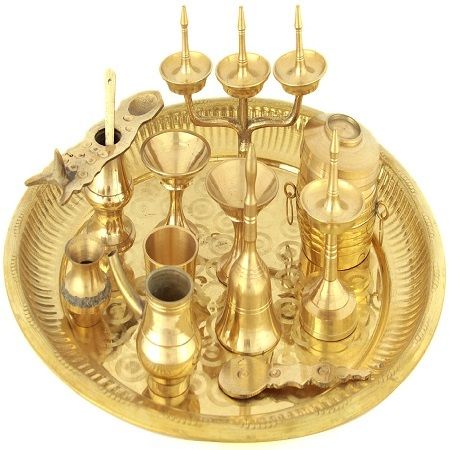 Puja Thali With Eleven Ritual Items