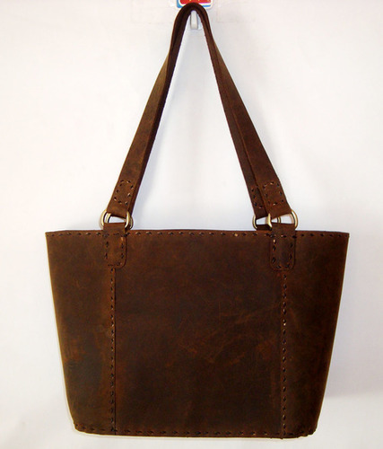 Brown Leather Women Office Bag