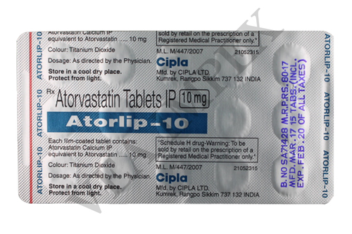 Atorlip 10 mg Tablets