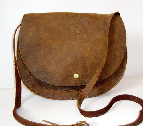 Brown Leather Shopping Bag
