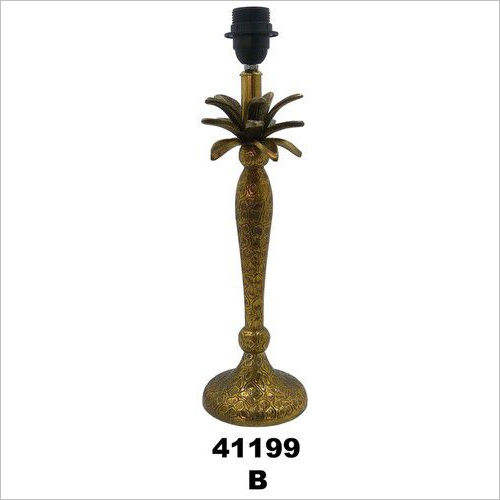 Brass Antq Embossed Table Lamp