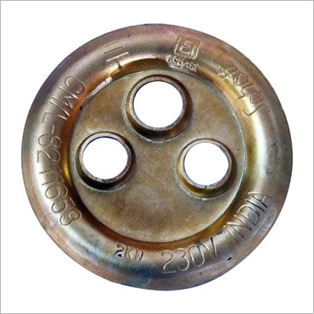 3 Hole Round Brass Cup - 25-30mm Diameter, 5-8mm Thick, Durable Brass, Precise Machining, Reliable Mounting