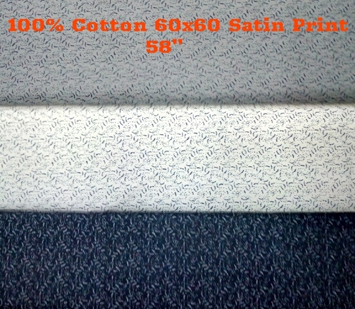 100% Cotton 60x60 Satin Print 58'