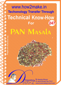 E Books Pan Masala Technical Know-How Report