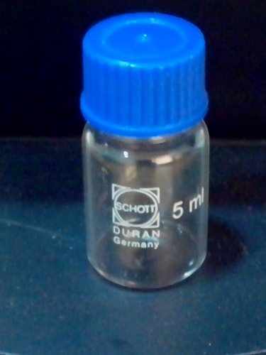 Duran Vials with PP Screw Cap - Plastic, 230mm Height | Blue and White Design for Pharmaceutical Stability Studies