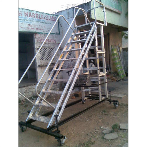 Futuristic Mobile Platform Aluminium Ladder