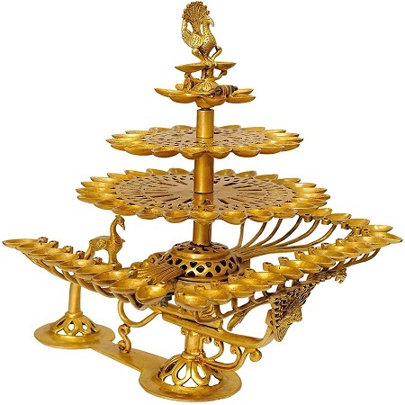 Exotic India Hand Held Diyas - Brass