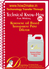 E Books Kerosene Oil Based Transparent Paint Dilutor Technical Know-How Report