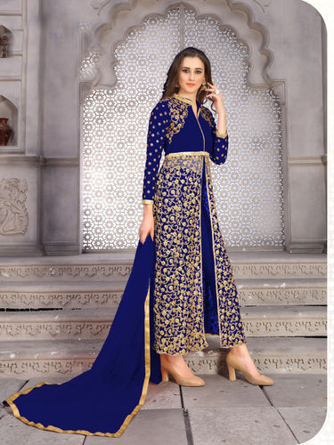 Designer Long Embroidery Work Salwar Suits Designer Long Embroidery Work Salwar Suits - Color: As Per Image