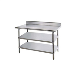 SS Table With Back Splash & U/S