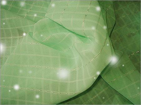 Silver Fillet Jacquard Plaid Chiffon Fabrics