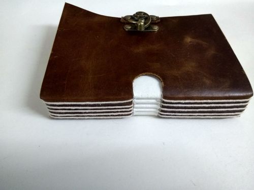 Brown Leather Wedding Guest Book