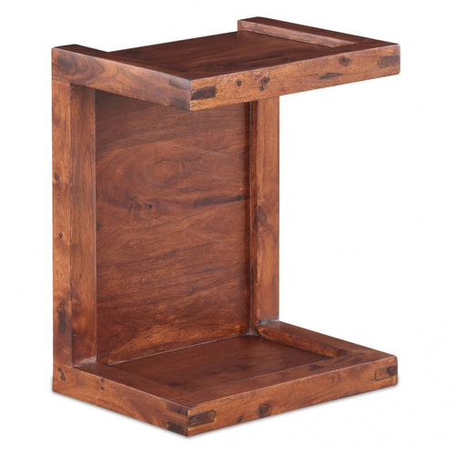 Ally Side Table In Honey Finish No Assembly Required