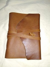 Vintage Refillable Leather Journal Notebook - Genuine Leather, 18 Inch Width, Brown Color , Refillable Design With Off-white Pages & Handy Bookmark Strap