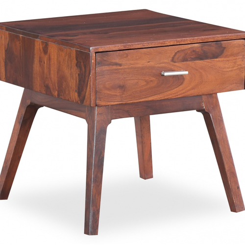Zack Bed Side In Light Walnut Dimension(L*W*H): 19.7 X 19.7 X 19.7 Inch (In)