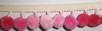 Pom Pom Lace - Cotton Blend Fabric | Any Color, Versatile Design For Crafting, Sewing Projects, And Unique Home Decor
