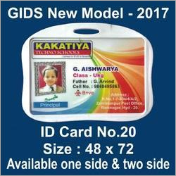 GIDS - 20 ID Card Tray | 48x72 mm, Plastic, Double-Sided, Suitable for Office/College Use in White and Black Colors