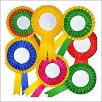 Ribbon Badges - Polyester Material, Small To Large Sizes | Lightweight, Round Shape For School Use