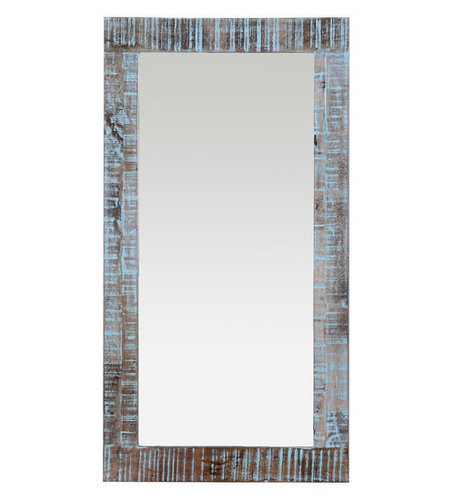 Venus Mirror Frame 53" In Accent Blue Finish No Assembly Required