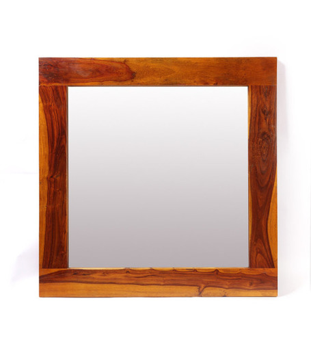 Venus Mirror Frame 34X34"In Honey Finish No Assembly Required