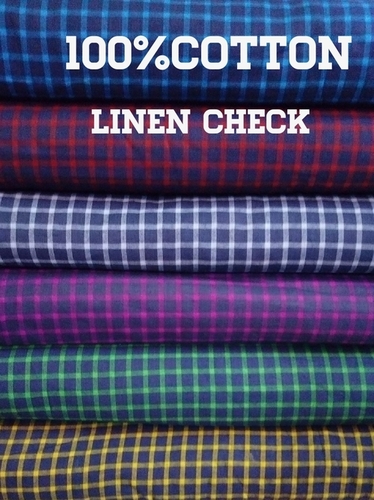 Shirting Linen Check Fabric 58'
