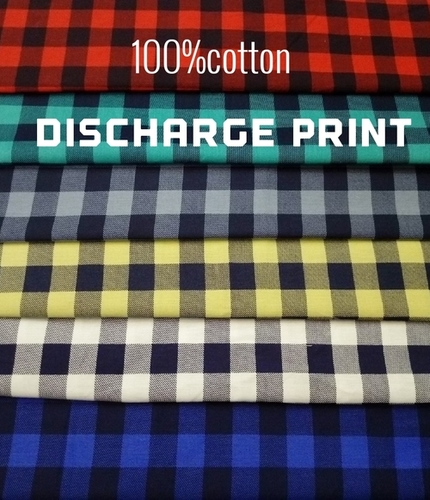 Shirting Discharge Printed Fabric 58'