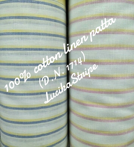 Shirting Linen Patta Fabric (Lucika Stripe) 58'