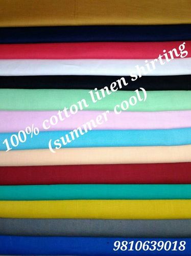 Cotton Linen Shirting Fabric (Summer-Cool) 58'