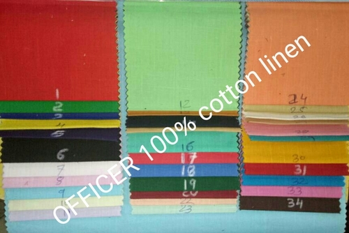 Shirting Cotton Linen Fabric (Officer) 58'
