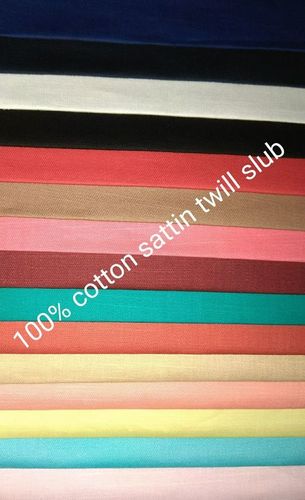 Shirting Satin Twill Slub fabric 58'